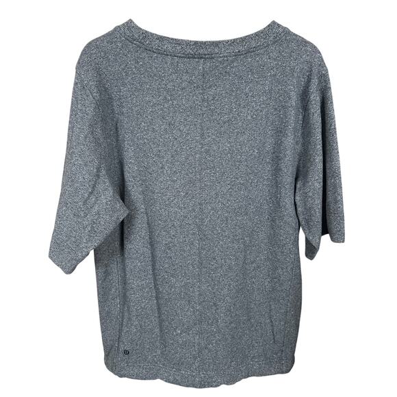 Lululemon Cotton Elastane Short Sleeve Tunic Drawstring Hem SweaterShirt size 6 - Picture 3 of 6
